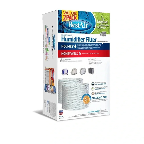Best Air Replacement Humidifier Filter 2-Pack H75 Holmes • Honeywell - Picture 1 of 6